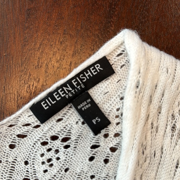 EILEEN FISHER 100% organic cotton wrap sleeveless sweater - Picture 3 of 5